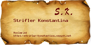 Strifler Konstantina névjegykártya